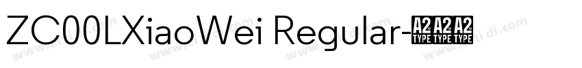 ZC00LXiaoWei Regular字体转换